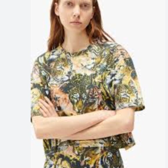 Kenzo waisted t shirt dress in tiger print - Picture 3 of 5